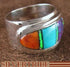 Multicolor Inlay And Sterling Silver Ring Size 6-1/4 NS38892